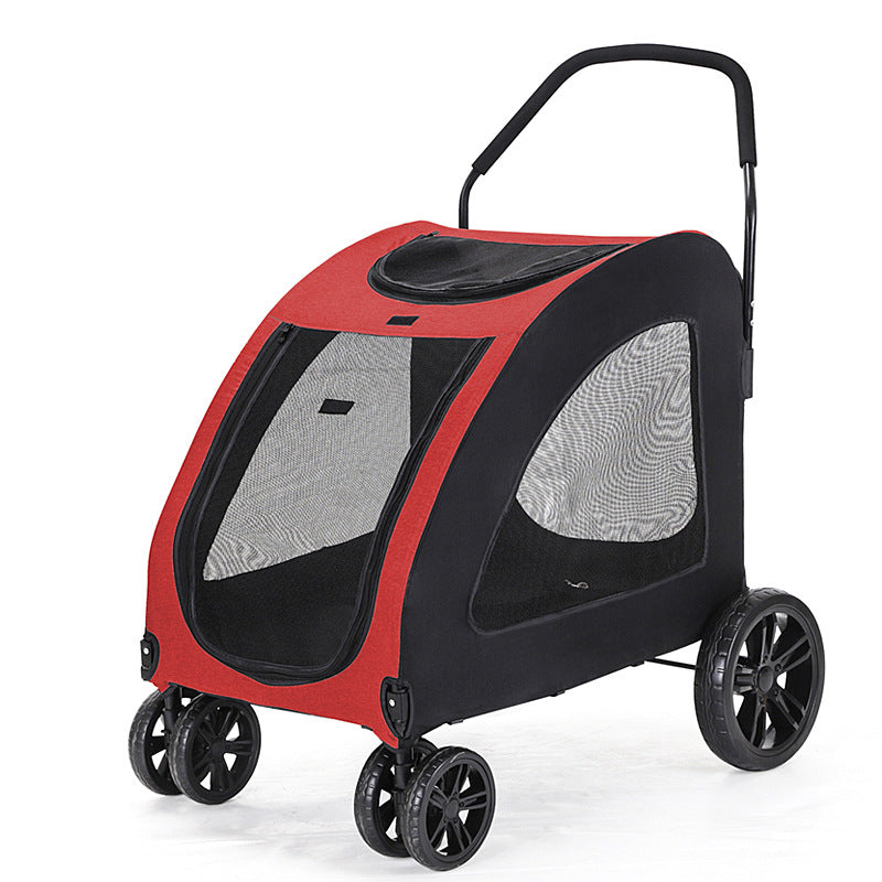 Pet Stroller Medium To Large Dogs Elderly Dog Disabled Walking Cat Out Lightweight Portable Foldable Dog Walking Car